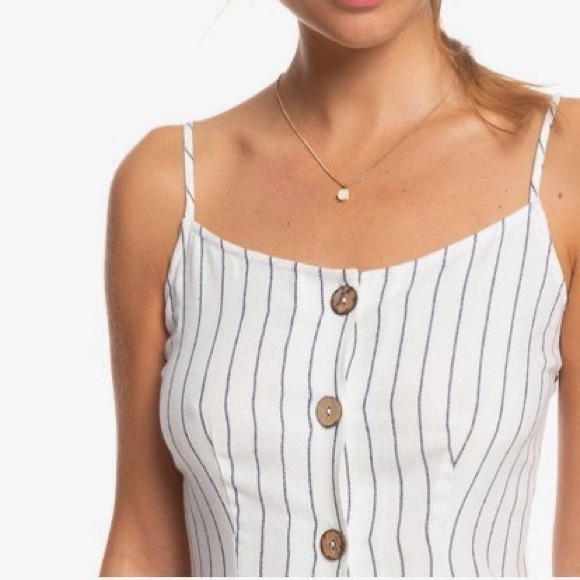 🪷ROXY Sweet About Me Strappy Buttoned Dress🪷 - Picture 4 of 7